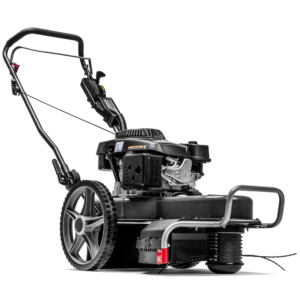 Weibang Velocity 56 WTP push wheeled trimmer with 56cm offset cutter deck and Weibang X200 engine